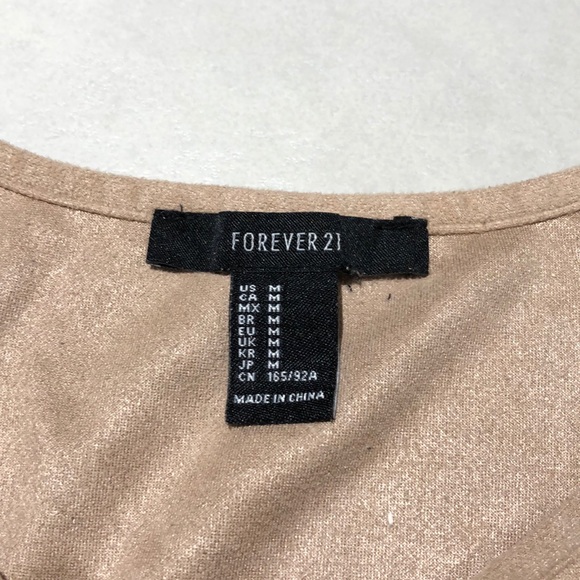 Tank top tan suede like - Picture 3 of 3